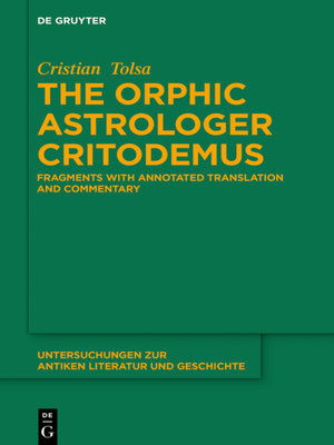 cover image of The Orphic Astrologer Critodemus